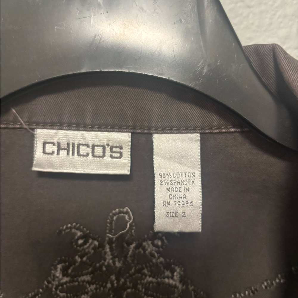 Chico's Dark Brown Jean Jacket Size:‎ 2 - Picture 4 of 7
